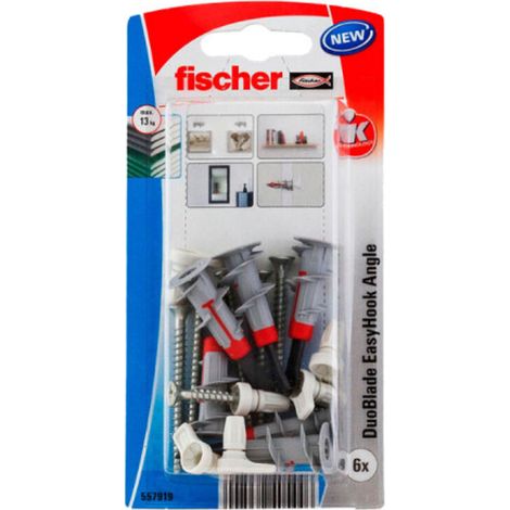 Fischer 557919 ancrage à vis et cheville murale 6 pièce(s) Kit de fiches murales et vis 44 mm