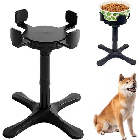 Gamelle Surélevée Pour Chien: Gamelle Chien Surélevées De 3 Hauteurs Ajustables, Support De Gamelles Pour Chiens, Hauteur Et Largeur Réglables Pour Grands, Moyens Et Petits Chiens (Support Uniquement) (1/5)