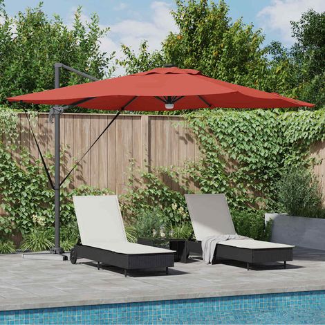 Roma Parasol Rot 286 x 284 x 270 cm Aluminium und Polyester