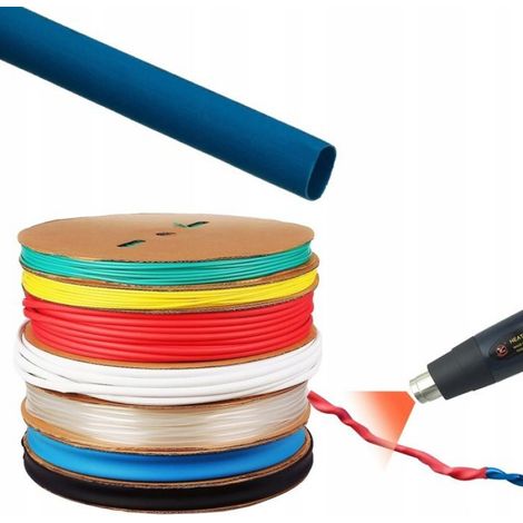 Gaine Thermorétractable - 16 mm - Bleue - 1 m (1/4)