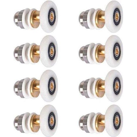 8 rodillos de ducha de 25 mm, XU, rodamientos para puertas correderas de ducha -- Crezuo