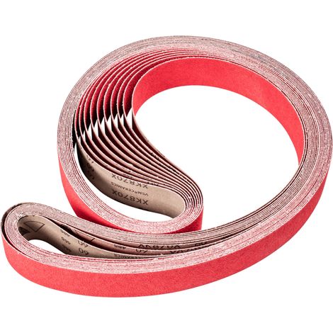 PFERD TOOLS Keramikkorn Schleifband BA 50x2000mm CO-COOL60 für Edelstahl-Schliff mit Bandschleifer 10 Stk (1/4)