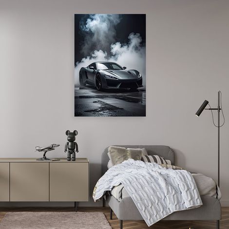 Wandbild Grauer Sportwagen 60x90 (1/4)