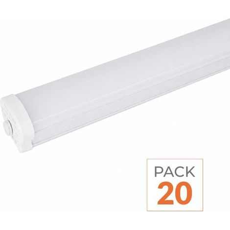 Réglette LED étanche 150cm 50W IP65 (Pack de 20) - Blanc Neutre 4000K - 5500K - SILAMP (1/2)