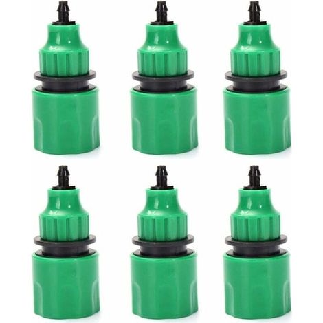 tuyau d'arrosage tuyau un sens adaptateur robinet raccord raccord pour irrigation Lot de 6 (1/4)