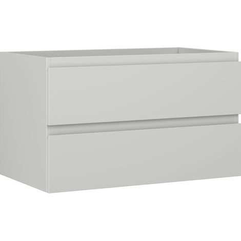 Mexen Orio Badezimmerschrank mit Waschbecken 80 cm, 2 Schubladen, Grau Matt - 91A10-08047-2-BFF62 (1/5)