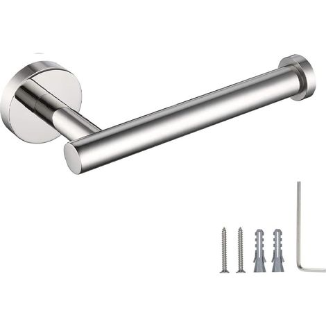 Porte-rouleau de papier toilette mural - Porte-essuie-tout - Étanche - Antirouille - Acier inoxydable 304 - Vis incluses - Accessoires de salle de bain - 163 x 80 x 47 mm - Argent (1/5)
