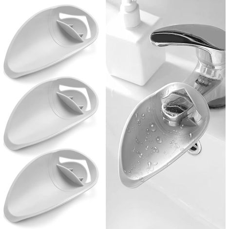 Ensemble de rallonge de robinet en trois pièces, rallonge de robinet réglable, rallonge de robinet de salle de bain, rallonge de robinet d'évier (1/5)