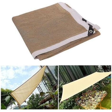 Voile D'Ombrage Rectangulaire - Polyéthylène Haute Densité - Anti-Uv Coupe-Vent Pour Terrasse Jardin Cour Aire De Jeux - 100 x 200 Cm (1/5)