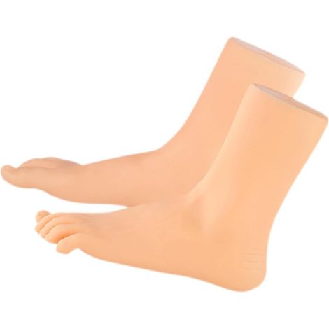 Modèle de Pied Réaliste en PVC Vinyl Kaki, Souple et Élastique, Facile à Transporter, pour Peinture et Enseignement, Présentoir Décoratif pour Chaussettes (1/5)