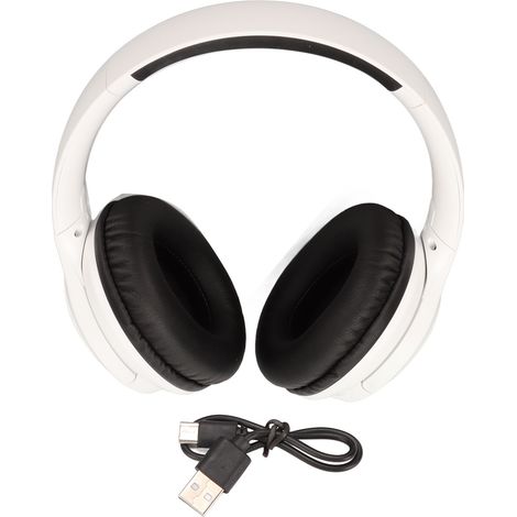 Casque Bluetooth sans fil ANC antibruit pliable léger avec micro pour jeux sport blanc (1/5)