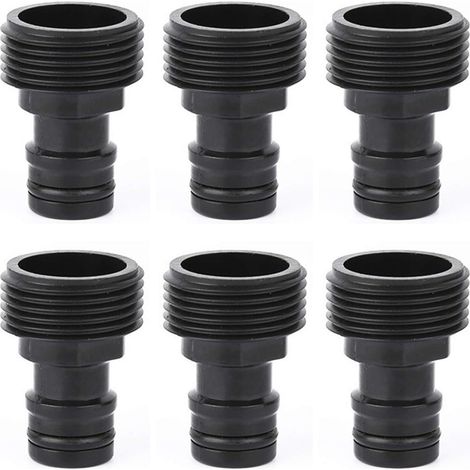 Connecteur mâle 3/4 pouce : pour connecter des appareils d'arrosage avec filetage intérieur, filetage extérieur 25 mm 6 pièces (1/3)