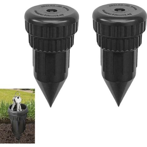 Estuche para llaves de exterior de 2 piezas, para guardar llaves de repuesto, almacenamiento seguro en una caja fuerte, protección para llaves resistente a la humedad, oculta llaves y objetos de valor (1/5)