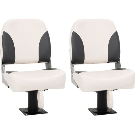 vidaXL Siège de bateau pliable lot de 2 dossier bas