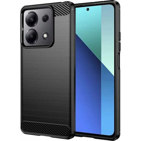 Funda para REDMI NOTE 13 4G CARBON CASE BACK CAR BLACK + GLASS (1/3)