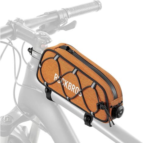 Sacoche de vélo Rockbros 30120045004 Road TO SKY pour tube supérieur, étanche, 0,7 L - orange (1/5)