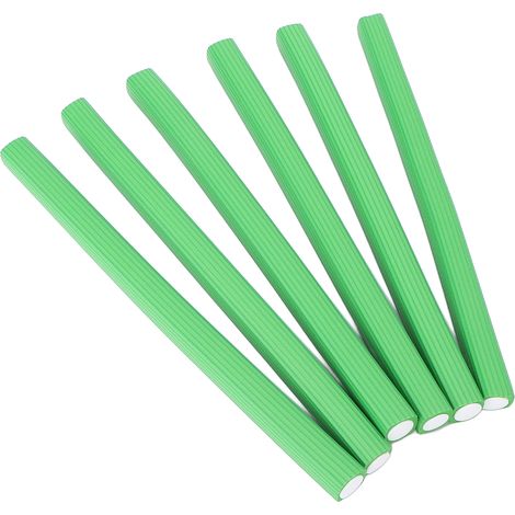 Lot de 6 rouleaux souples en mousse pour boucles, bigoudis flexibles DIY 16, tiges à friser réutilisables, coiffure sans chaleur, accessoires cheveux (1/5)