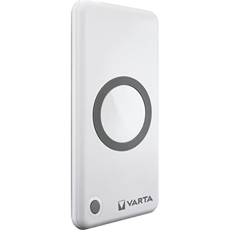 Varta 57913 Power bank 10000 mAh Ricarica senza fili Qi, 3.0, Consegna di potenza LiPo Bianco Indicazione di stato (1/4)