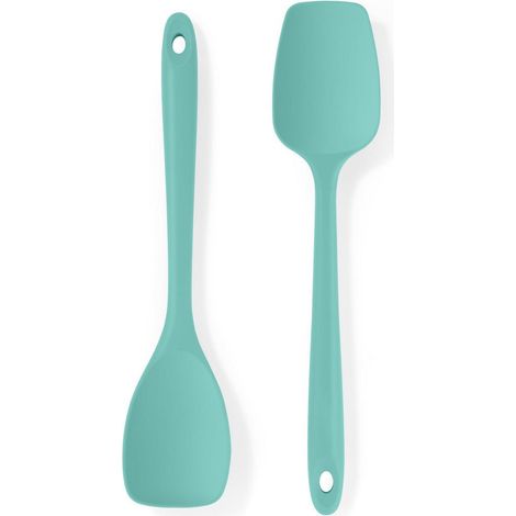 Silikon Spatel Set 2 Stück, 315°C hitzebeständig, Aqua Sky