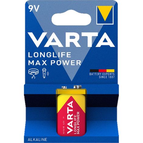 Varta LL MAX PP3 9V Batteria alcalina Microfono Sensore di CO Cubo