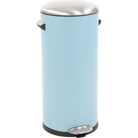 EKO - Poubelle à pédale Belle Deluxe 30 litres - Steel Plastic  - blue clair, sandcoated