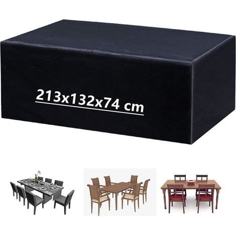 Garden Furniture Cover - Waterproof - Oxford 210D - Black - Unbranded (1/4)