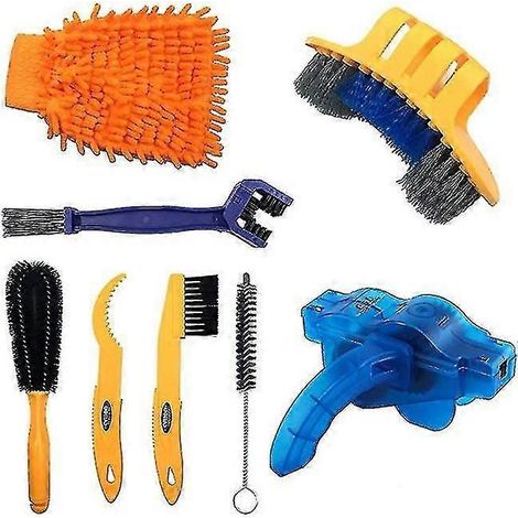 Kit de nettoyage pour vélo, brosse de nettoyage pour vélo, nettoyeur de chaîne pour vélo, outil d'entretien pour VTT