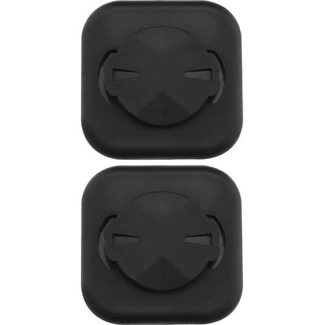 2 soportes para teléfono móvil compatibles con Garmin Edge, soporte antideslizante para ciclocomputador, adaptador adhesivo para teléfono, 40x40 mm, plástico negro.