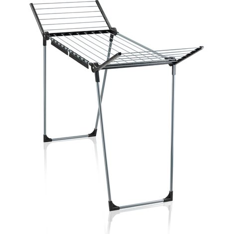 Leifheit – Séchoir sur pied étendoir 15m – Ailettes pliables 1,05m – Antidérapant – Pour intérieur et extérieur (1/5)