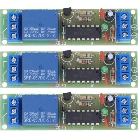 1 Module de Relais 5 V CC CD4013 à Puce D, Module de Forme de Déclenchement, Performances Stables, Protection Anti-inversion de Puissance, capacité de 10 A, NO NC Unipolaire (1/5)