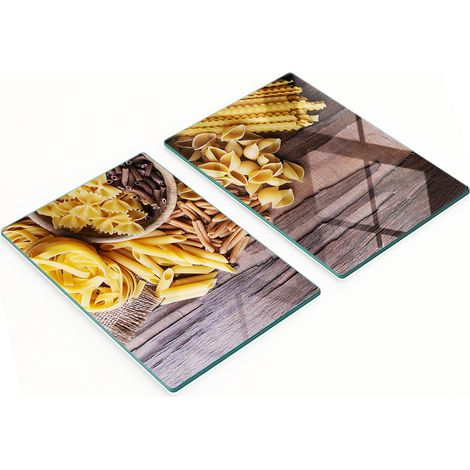 Tablas de vidrio duraderas y elegantes con estampado de pasta mixta 2x40x52 cm (1/5)