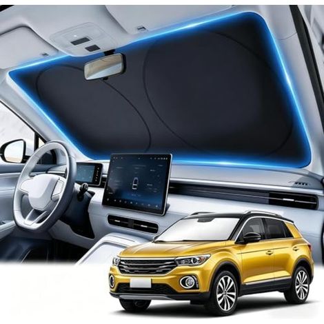 Pare-soleil Auto Pare-brise, Pare-soleil Auto Cache pare-brise 163×82 cm Protection voiture été anti-chaleur universel (1/5)