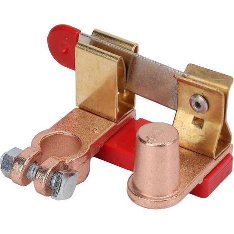 Interrupteur de déconnexion de batterie en laiton (borne positive sur le dessus) – coupe-circuit pour voitures, bateaux, camping-cars, quads (1/5)