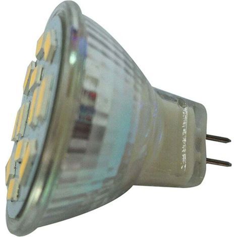 Faro LED bianco caldo da 6W 12V DC GU4 MR11 12 SMD 5730 570 lumen (1/2)