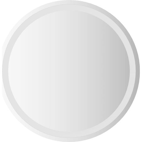LED Bathroom Mirror Transparent Ø 60 cm Tempered Glass vidaXL (1/5)