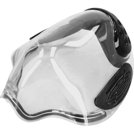 Masque de lecture labiale antibuée, masque de protection transparent en PC, visière de protection anti-éclaboussures, visière transparente antibuée, convient aux adultes et aux enseignants, noir. (1/5)