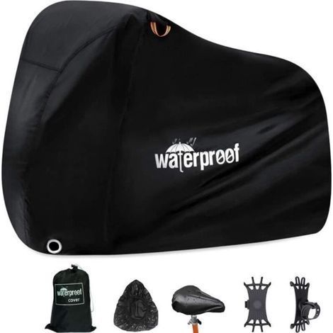 pair Housse de vélo - Extra-Robuste - 210T - Imperméable - Protection UV - Noir (1/4)
