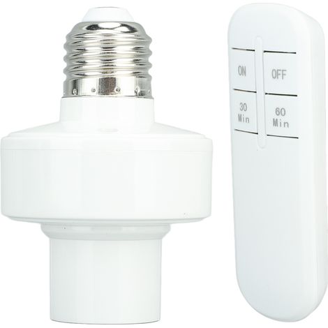 Douille pour ampoule E27 avec télécommande sans fil, interrupteur à distance pour culot ampoule 220V (1/5)