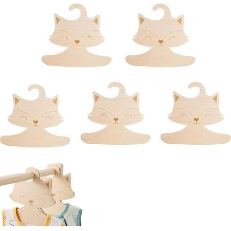 Cintres pour vêtements de bébé, lot de 10 cintres pour vêtements de bébé, séparateurs de taille pour bébé, séparateurs de garde-robe, en bois, adaptés aux vêtements de nouveau-nés et aux tout- (1/5)