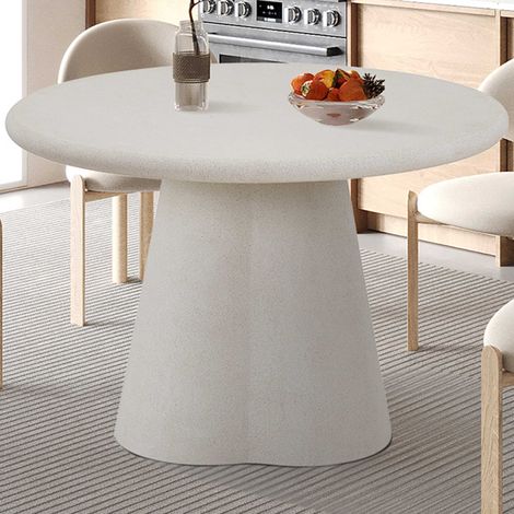 Table de salle à manger Faro - Ø120x76cm - peinture ciment -