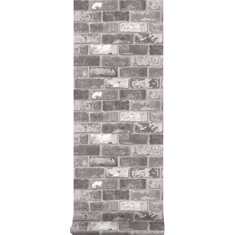 vtwonen - Steine - Grau - Vliestapete - 10m x 52cm