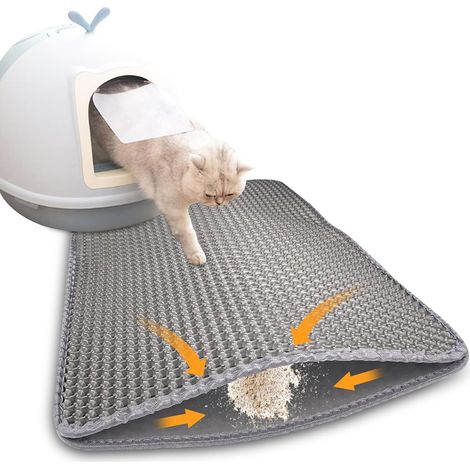 1 Tapis Litière Chat, Double Couche Nid d'Abeille, Imperméable EVA, Antidérapant, Pour Maison (1/5)