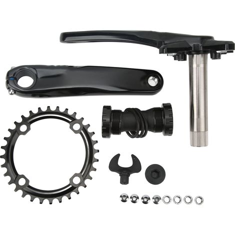 170-mm-Kurbeln, Tretlager, 32-Zahn-Kettenblatt, 9 bis 12 Gänge, für Rennräder und Mountainbikes (1/5)