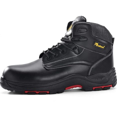 Stivali da lavoro antinfortunistici da uomo e da donna, stivali da lavoro neri con puntale composito impermeabile, scarpe antinfortunistiche isolanti per l'edilizia industriale. (1/5)