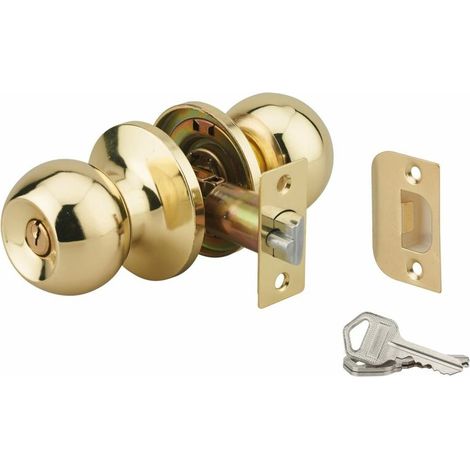 Serrure horizontale tubulaire double entrée en applique – Axe réglable 60-70mm – 3 clés en acier nickelé – Cylindre de sûreté à goupilles (1/2)