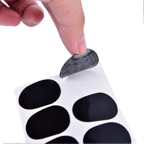 tampons en caoutchouc noir pour bec de saxophone soprano et clarinette, 17 x 9 cm, épaisseur 0,55 mm (1/4)