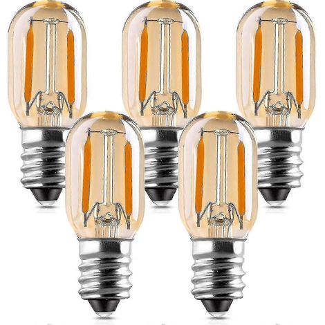 Ampoule LED E14 1W, T22, veilleuse tubulaire vintage ambrée, remplacement d'ampoule incandescente E14 10W, culot candélabre, filament LED blanc chaud - yvan (1/5)