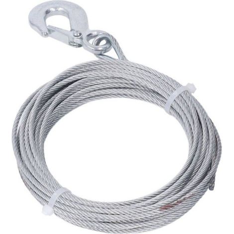 Câble Métallique - 4 mm x 12 m - Résistance 900 kg - Pour Treuil Et Fixation Extérieure - 1 Pièce (1/3)
