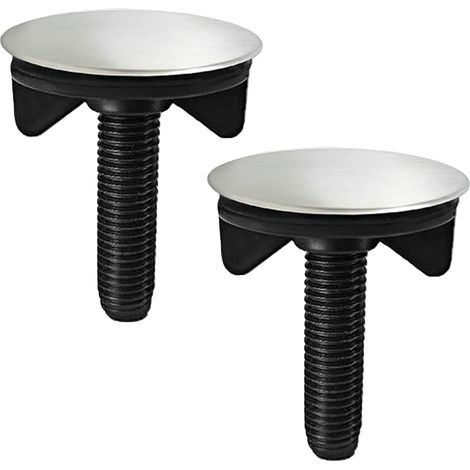 Bouchon Lavabo cache trou evier 2 Pièces Couvercle Trou Robinet Cache,Couvercle de Trop-Plein de Trou,Couvercle de Bouchon de Vidange de Trop Plein,Trou Robinet Couvercles pour Robinet de Cuisine (1/2)