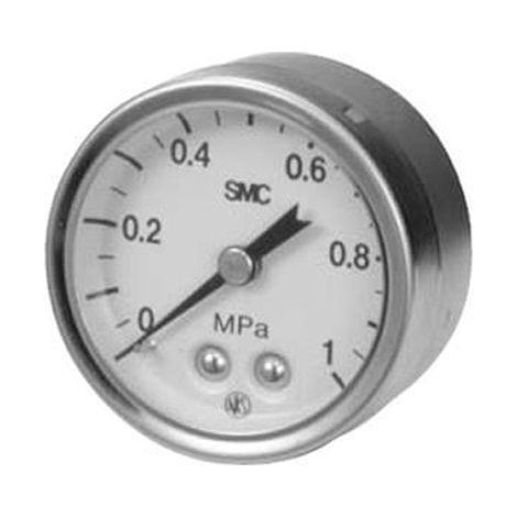 Manomètre SMC, 0mPa à 0.2mPa, raccord R 1/4, Ø cadran 43mm ( Prix pour 1 )